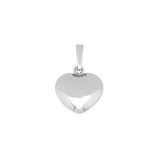 Siersbøl hjertevedhæng i rhodineret sølv 15x33 mm – klassisk og feminint vedhæng.